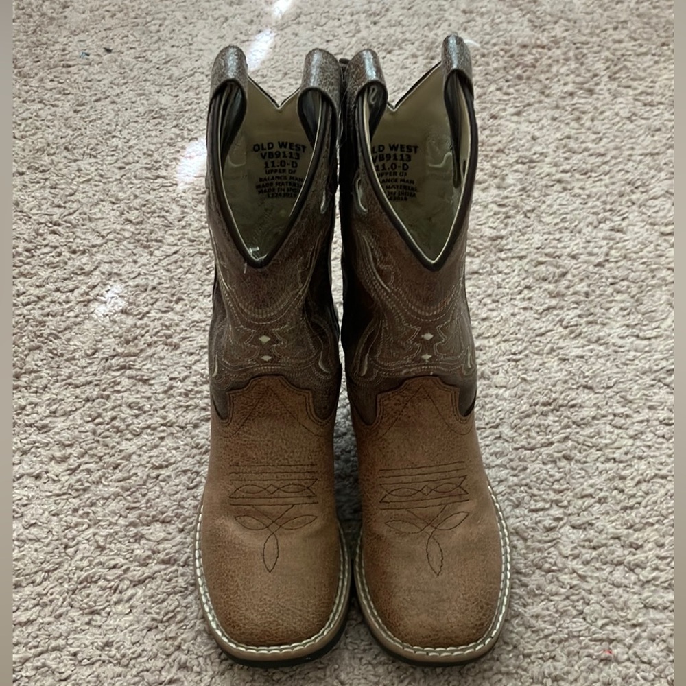 Old West Boys Cowboy Boots Sz 11